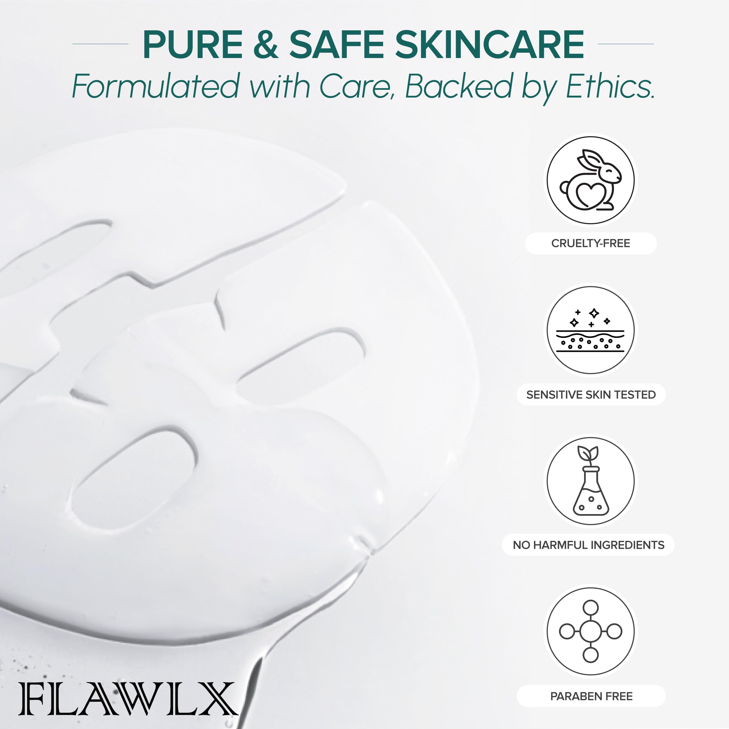 Flawlx Bio-Collagen Overnight Hydrogel Mask – Hydration & Pore Refinement (5-Pack)