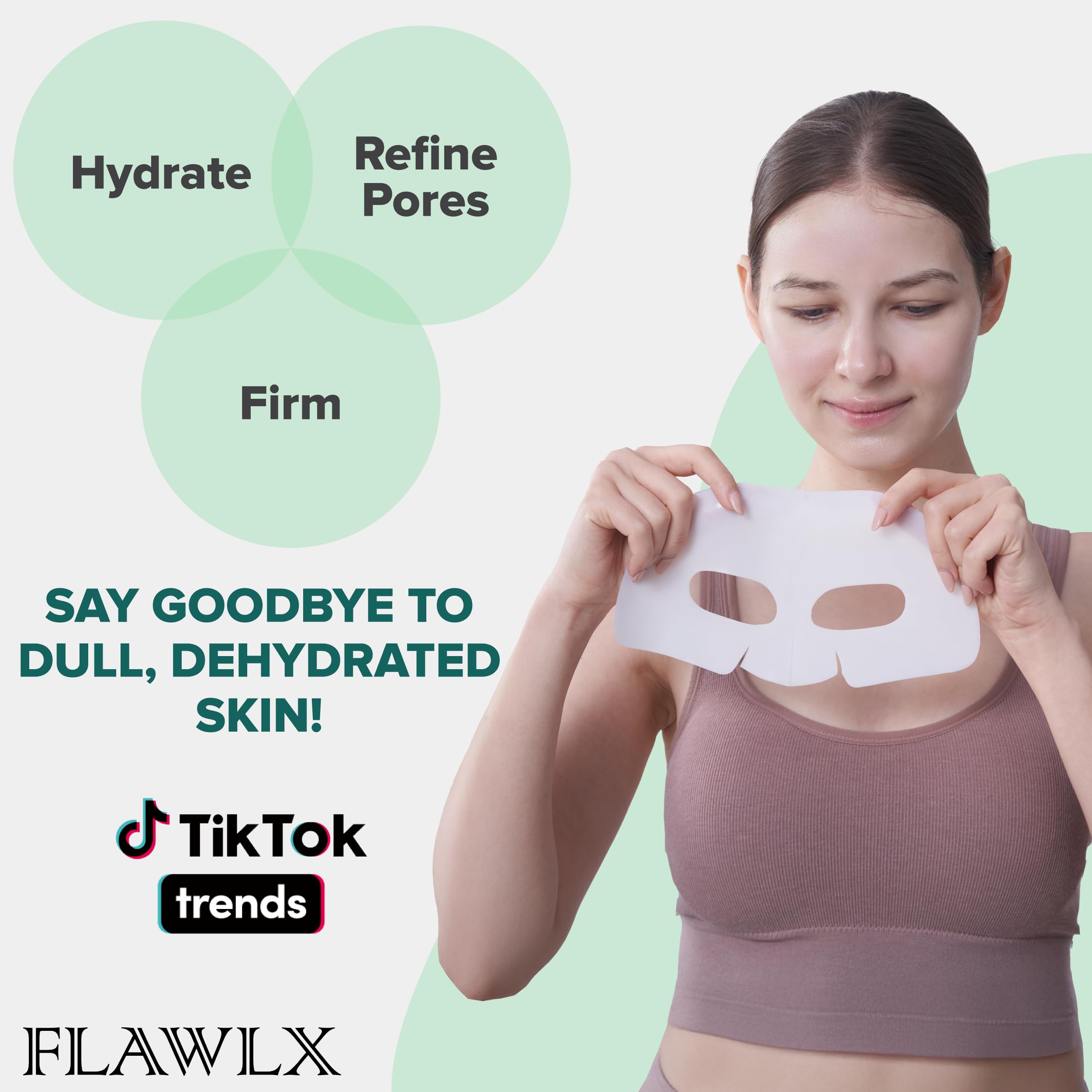 Flawlx Bio-Collagen Overnight Hydrogel Mask – Hydration & Pore Refinement (5-Pack)