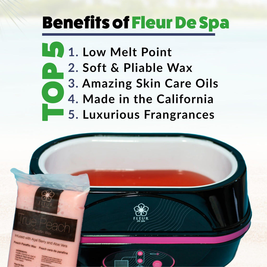 Fleur de Spa Paraffin Wax Refills 6lb – USA Made with Coconut & Jojoba Oils