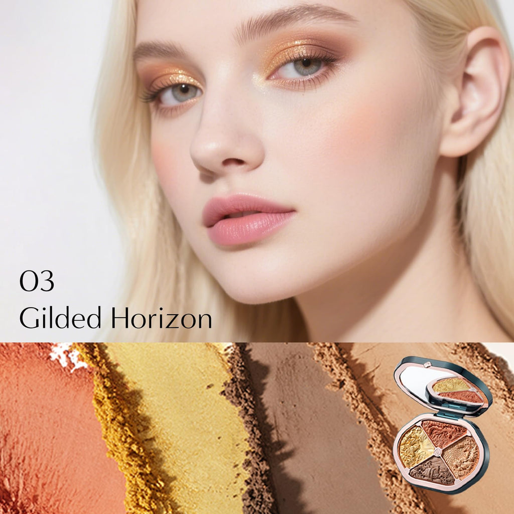 FLORASIS Constellation Floral Engraving Contour Makeup Palette – 03 Gilded Horizon