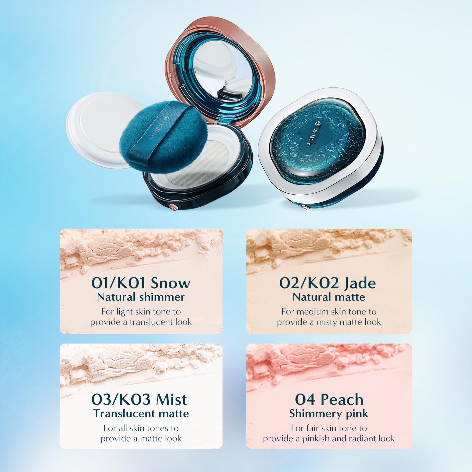 FLORASIS Fairy Peach Blossom Ultra-light Setting Powder 01 Snow – Porch Window Edition