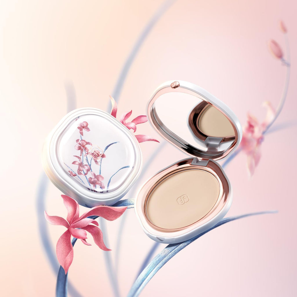 FLORASIS Yurong Airbrushed Tinted Pressed Powder Ode to Embroidery Z20 Cream | Lightweight Buildable Coverage