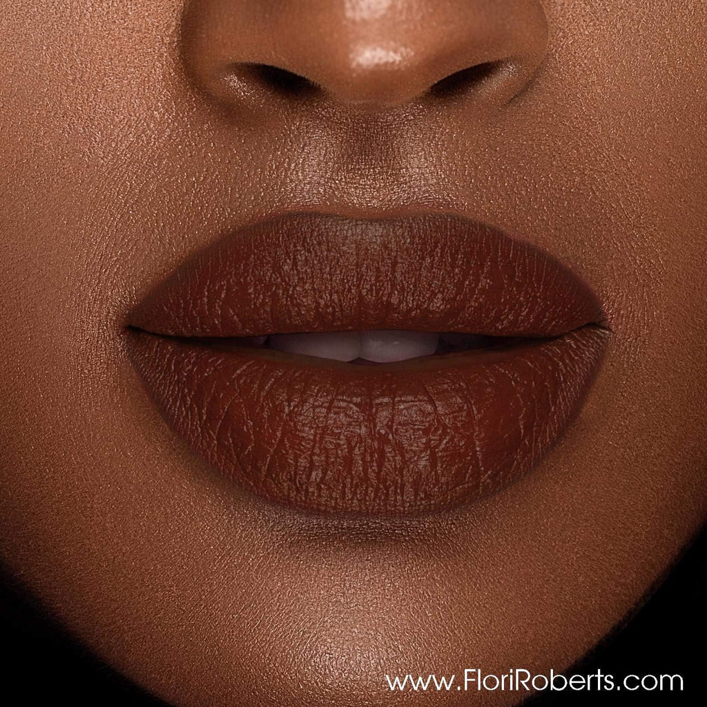 Flori Roberts Luxury Lipstick – Demi-Matte Color for Deep Skin Tones & Hydration