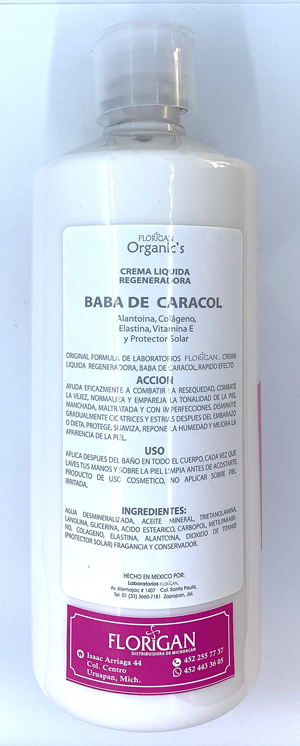 Florigan Face & Body Dynamic Lotion Baba de Caracol 1L – Hydration & Light Sun Protection