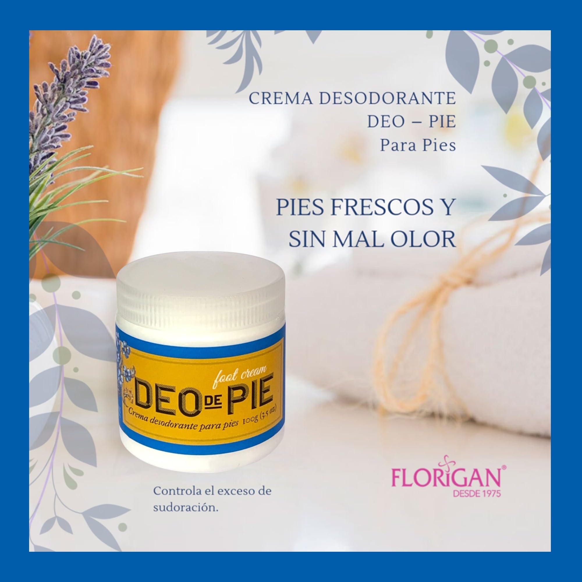 Florigan Deo Pie Deodorant Foot Cream 100g – Freshness & Odor Control for Feet
