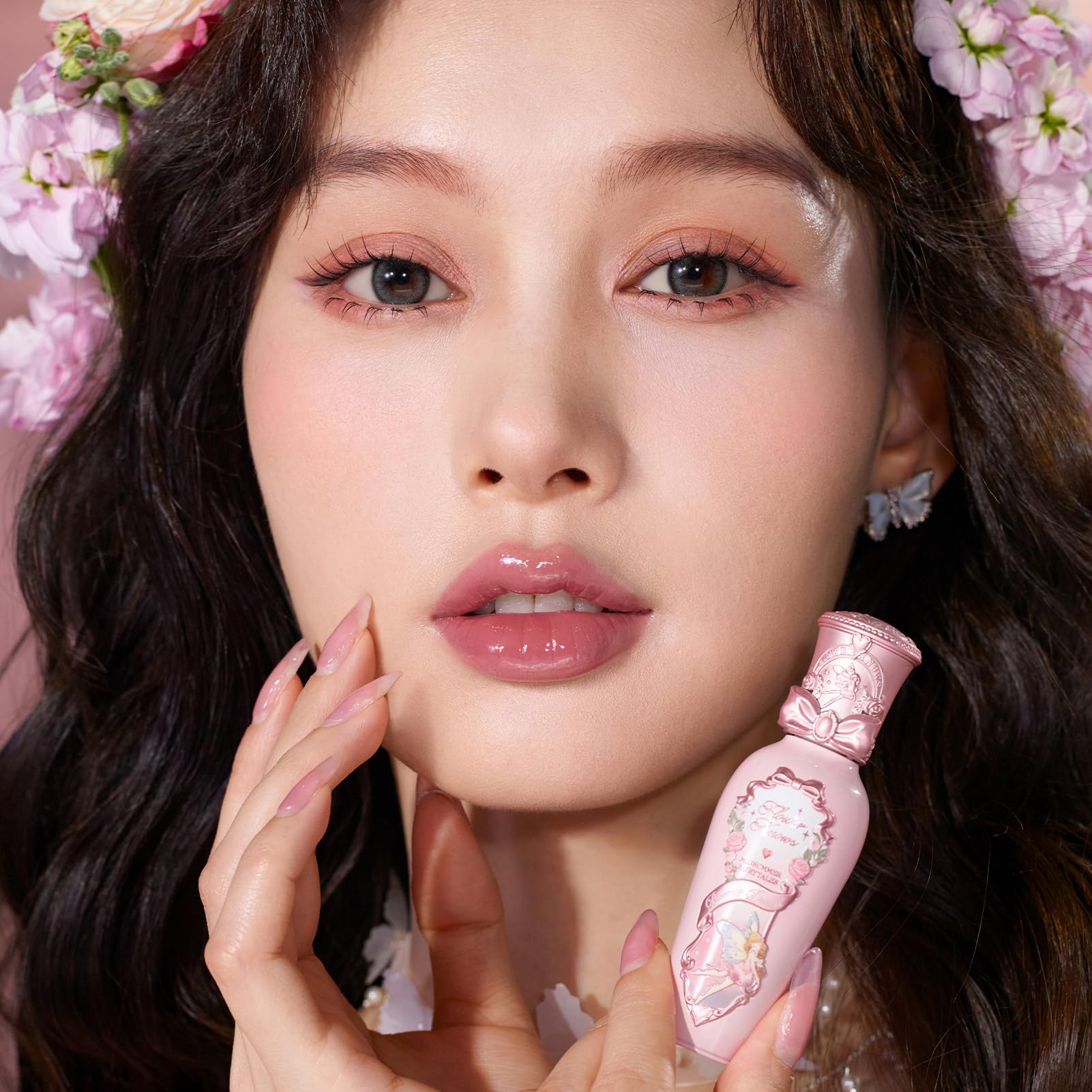 Flower Knows Midsummer Fairytales Lip Lacquer G06 Bluebell | Glowy Hydrating Lip Oil