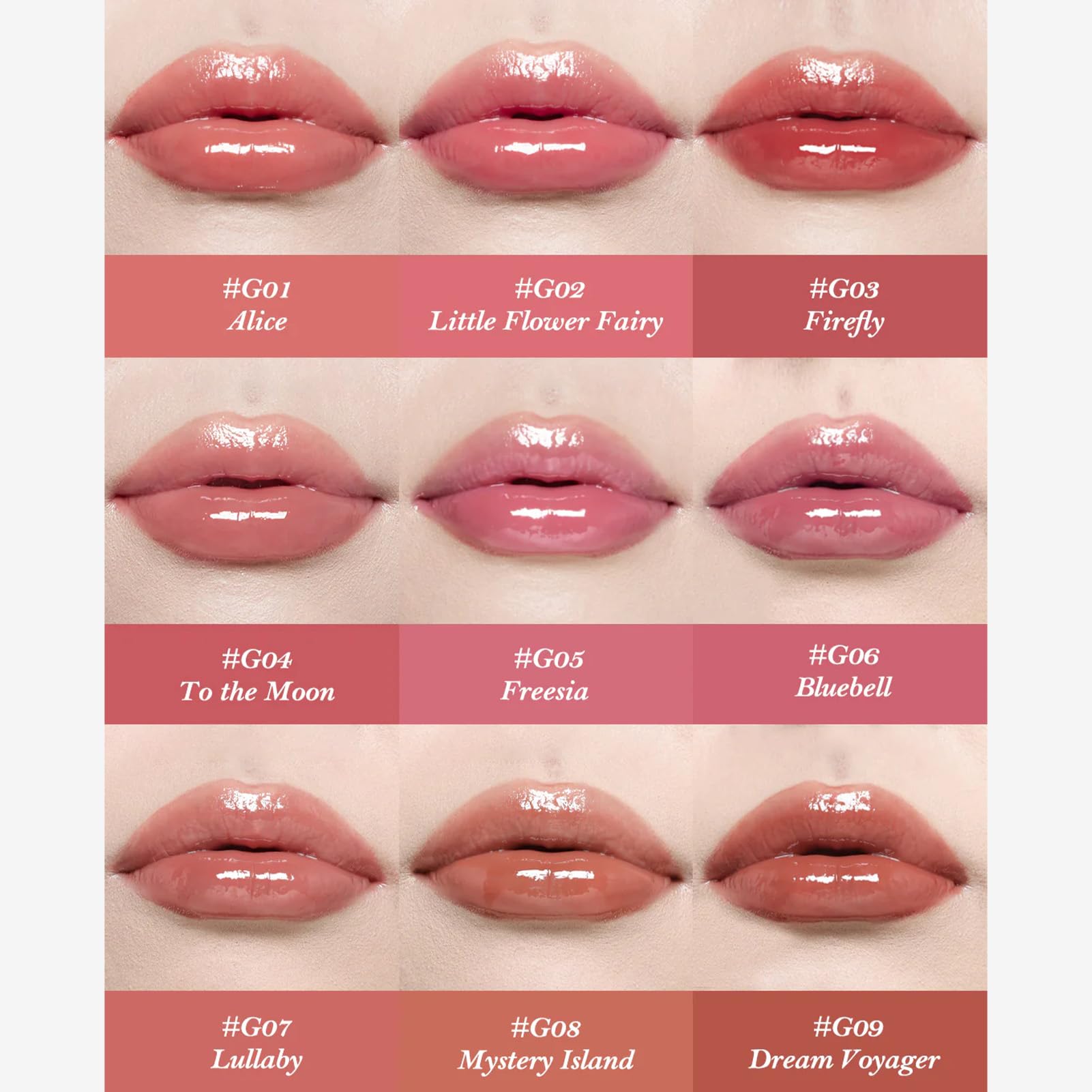 Flower Knows Midsummer Fairytales Coating Lip Lacquer – Glowy Hydrating Lip Gloss & Lip Oil Set