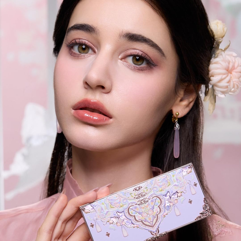 Flower Knows Butterfly Cloud Collar Palette — 6-Color Matte & Shimmer Face Palette