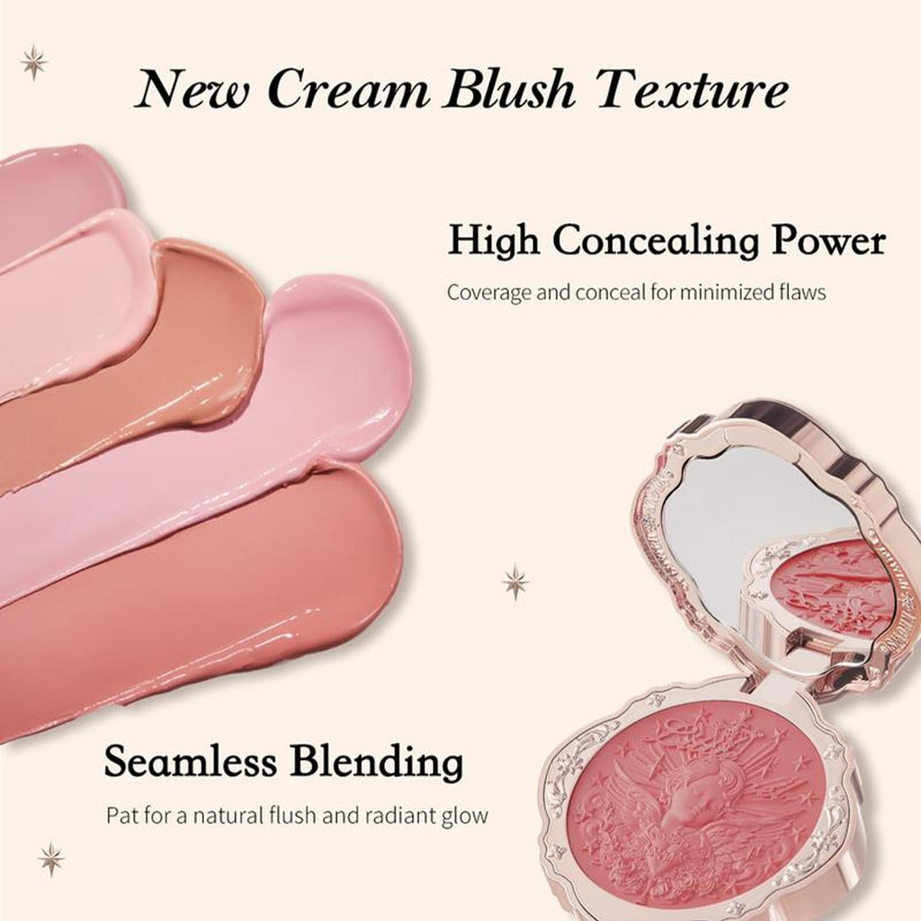Flower Knows Little Angel Cream Blush – Warm Pink Hydrating Cheek Color, Buildable & Blendable
