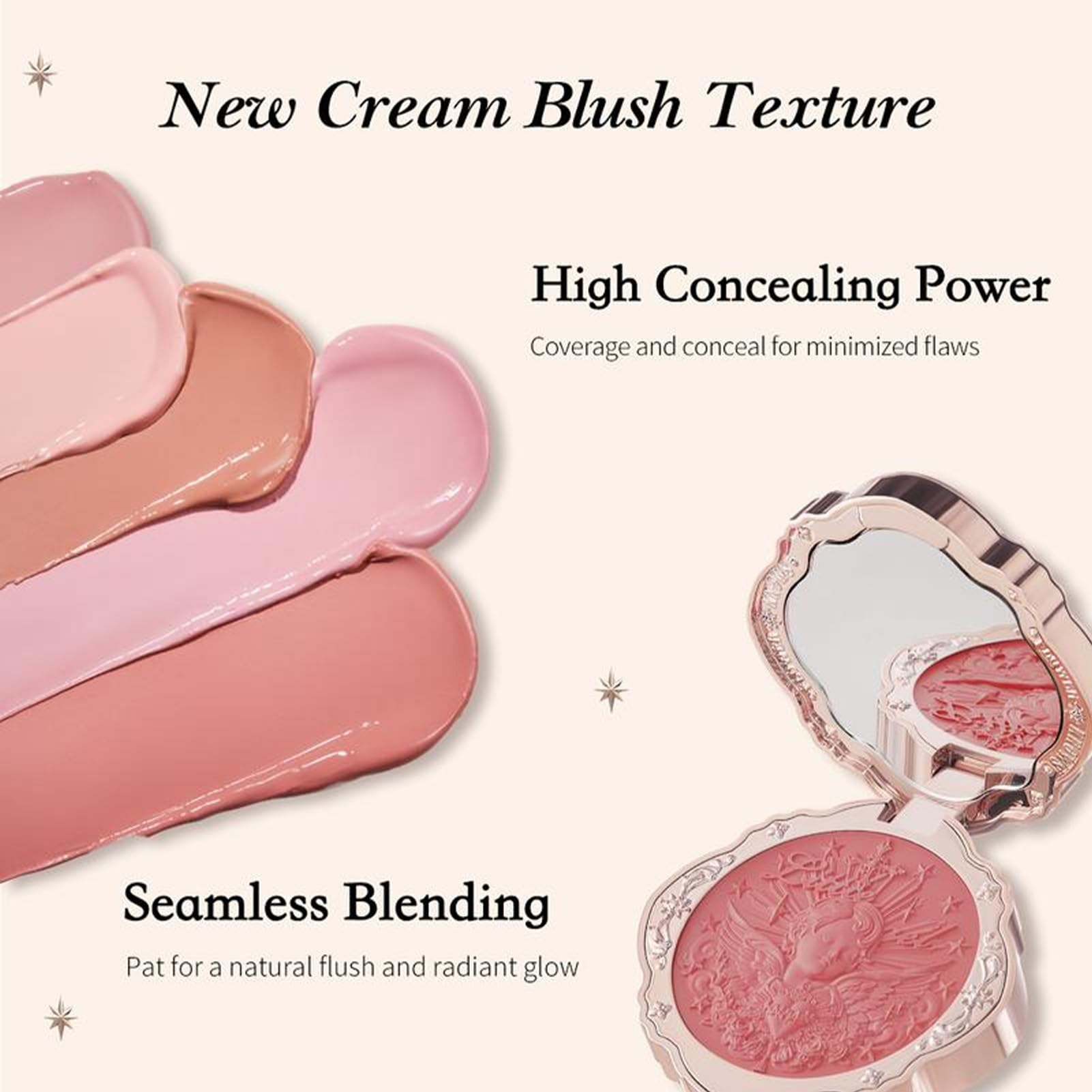 Flower Knows Little Angel Cream Blush – Warm Pink Hydrating Cheek Color, Buildable & Blendable