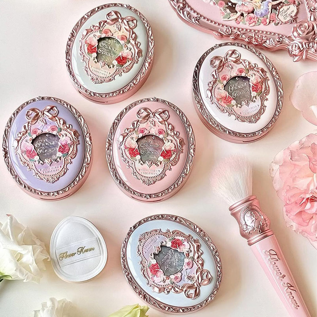 Flower Knows Midsummer Fairytales Velvet Embossed Blush – 03 Ballet Fairy (Frosty Peach), 5g | Buildable & Blendable Matte Finish