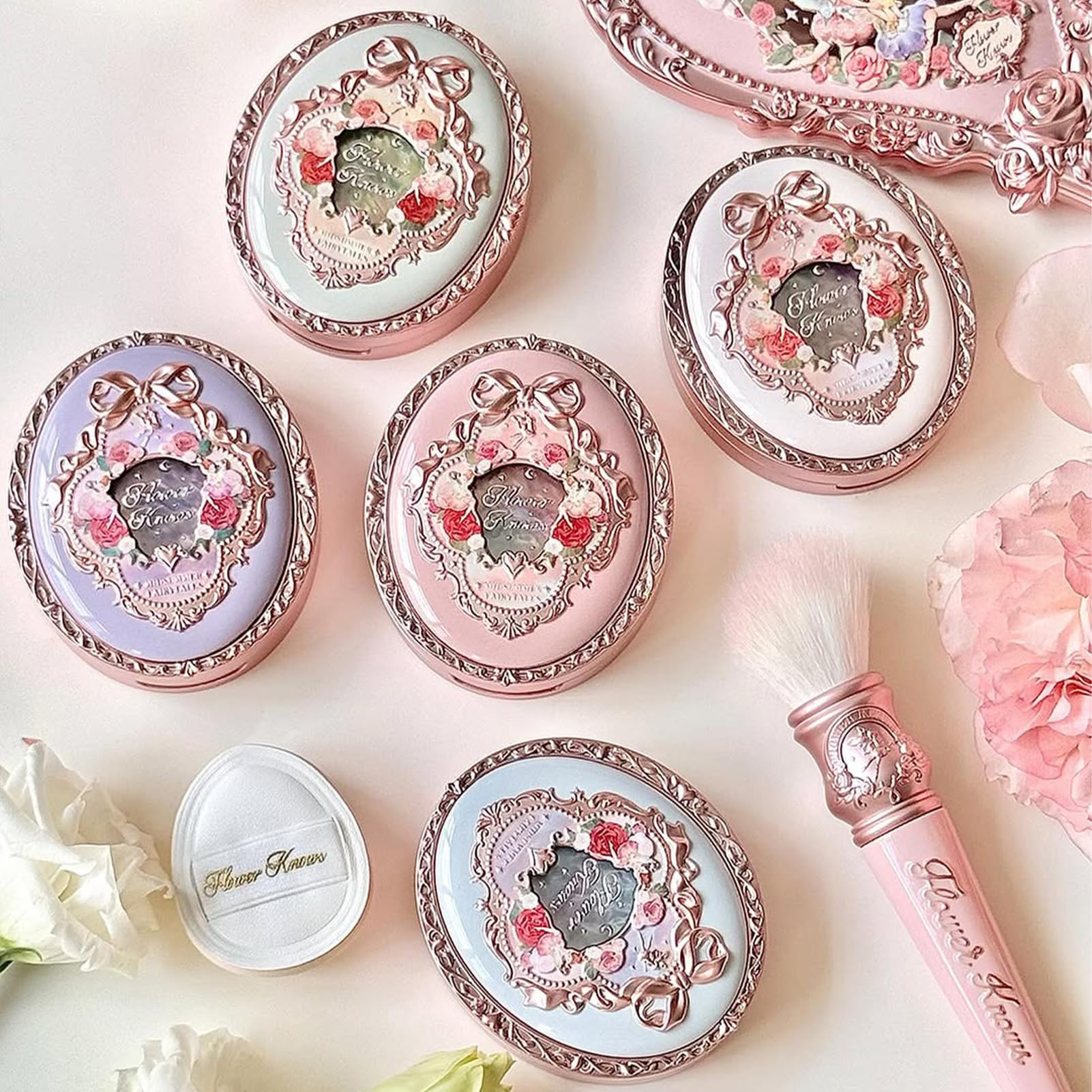 Flower Knows Midsummer Fairytales Velvet Embossed Blush – Valley Lily Taupe