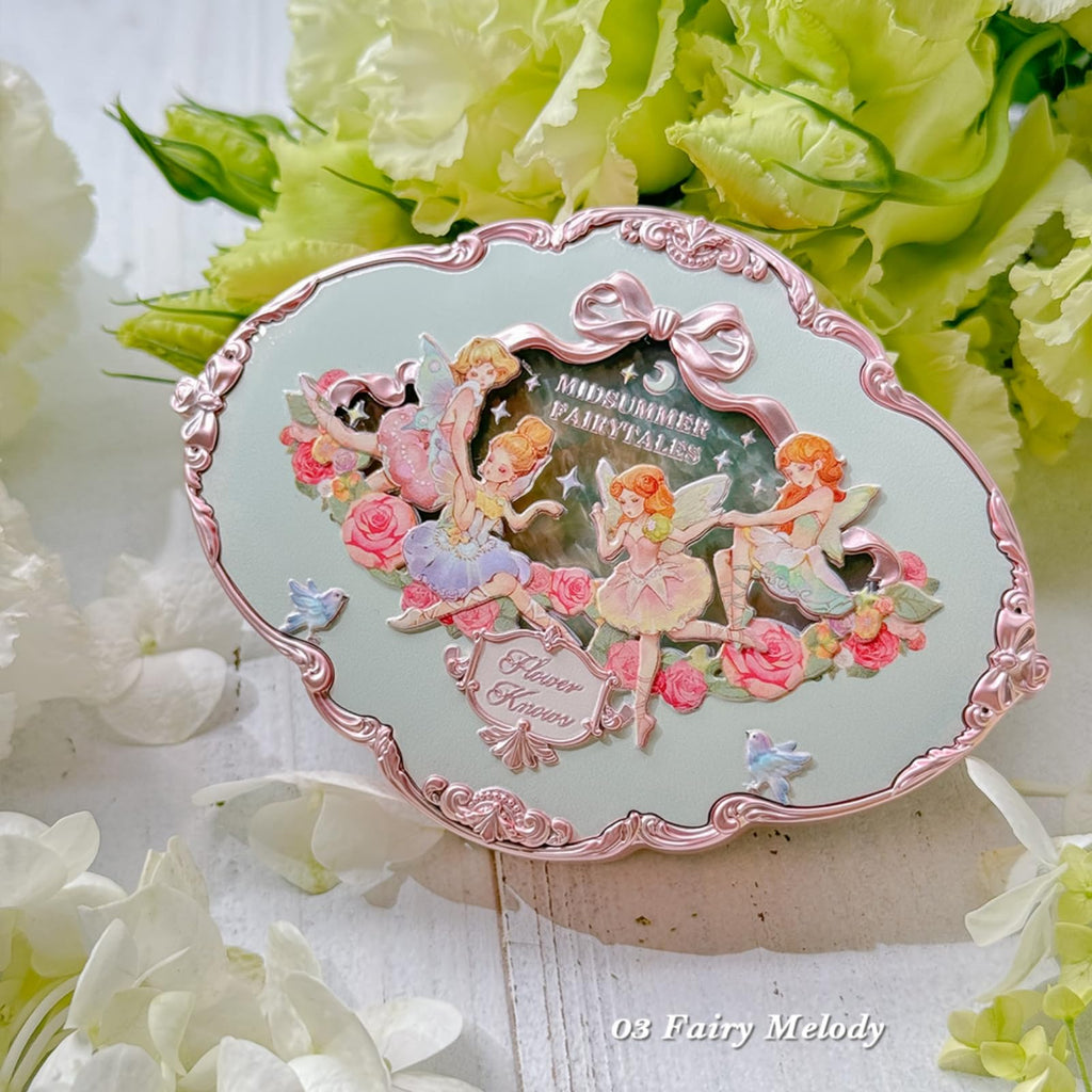Flower Knows Midsummer Fairytales Embossed Five-Color Eyeshadow Palette – 0.23 oz – 03 Fairy Melody