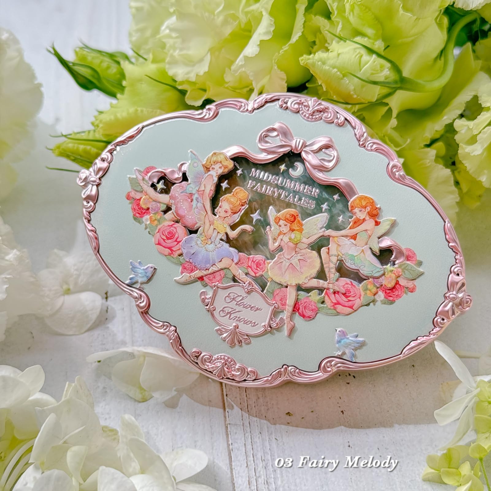 Flower Knows Midsummer Fairytales Embossed Five-Color Eyeshadow Palette – 0.23 oz – 03 Fairy Melody