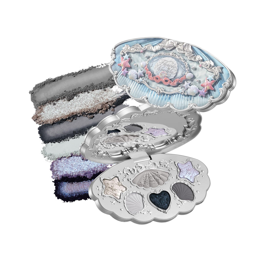 Flower Knows Shell's Jewel 6-Color Makeup Palette - Deep Sea Smoke Grey
