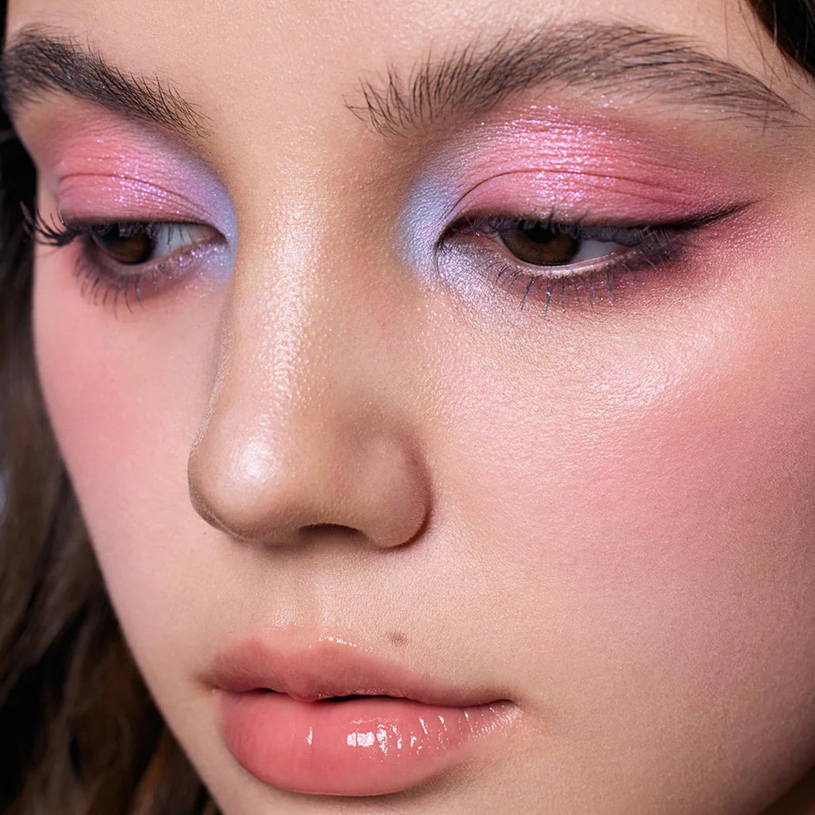 Flower Knows Shell's Jewel 6-Color Palette – Mermaid's Tears Aquatic Pastel, 4 Matte + 2 Shimmer