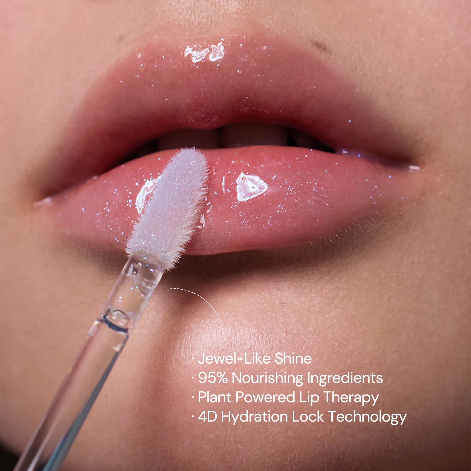 Flower Knows Shell's Jewel Nourishing Lip Glaze – Hydrating Watermelon Pink Gloss with Hyaluronic