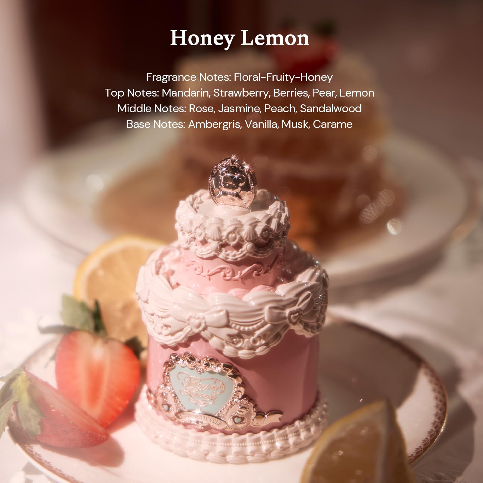 Flower Knows Sweetie Bear Honey Lemon Eau de Parfum for Women – Vegan Cream Cake Bottle