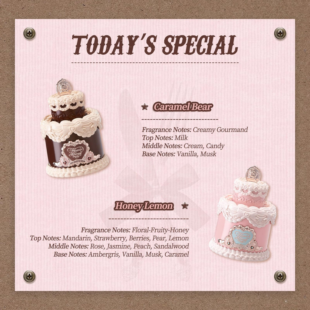 Flower Knows The Sweetie Bear Perfume – Vegan Gourmand & Floral Fragrance for Women | 1.67 fl oz