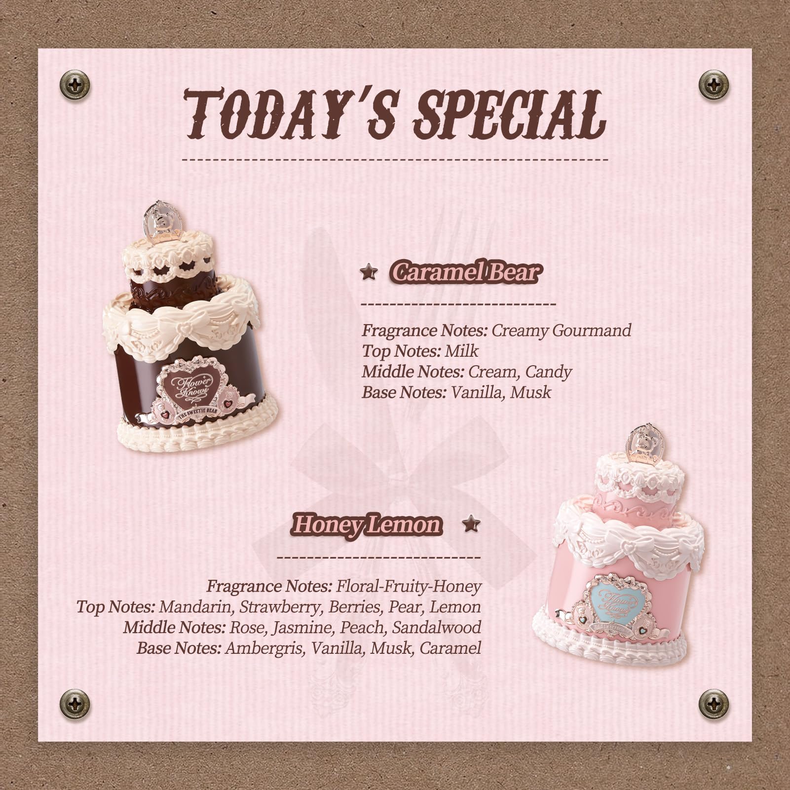 Flower Knows The Sweetie Bear Perfume – Vegan Gourmand & Floral Fragrance for Women | 1.67 fl oz