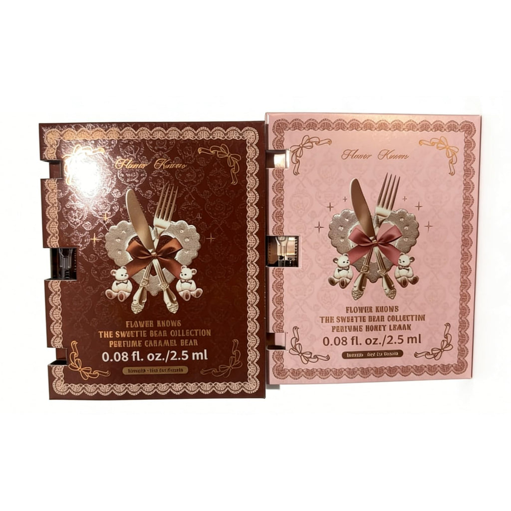 Flower Knows Sweetie Bear Perfume – Vegan EdP Duo (Honey Lemon & Caramel Bear) 0.08 fl oz
