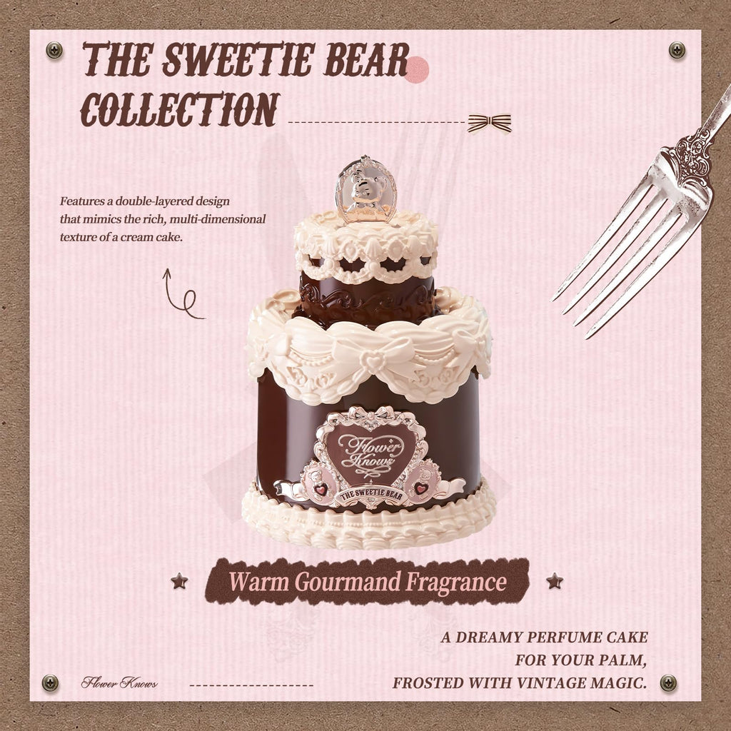 Flower Knows The Sweetie Bear Perfume – Vegan Gourmand & Floral Fragrance for Women | 1.67 fl oz