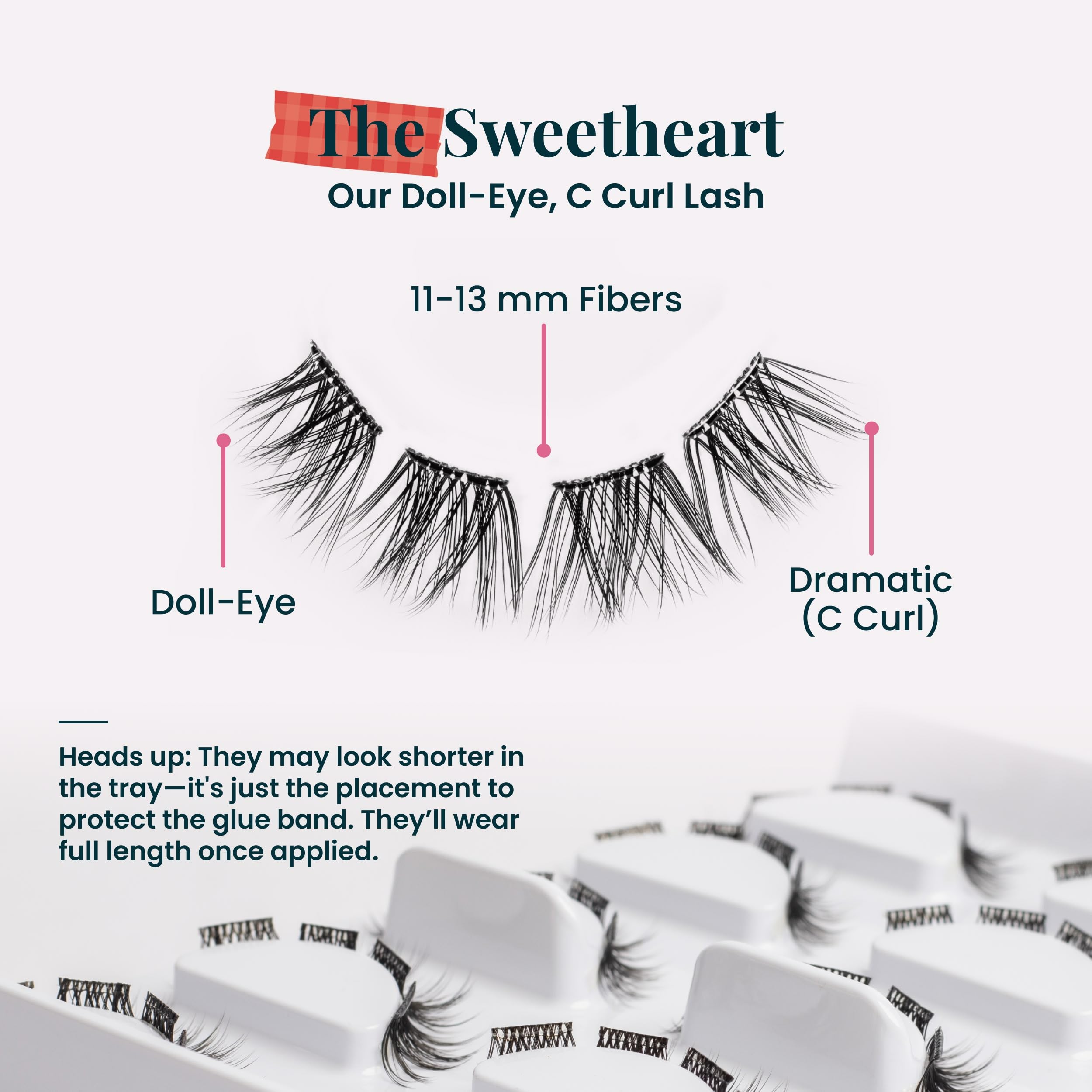 FlutterHabit STICKtionary Sweetheart Self-Adhesive Eyelashes Kit — No Glue, 5 Pairs, Beginner-Friendly