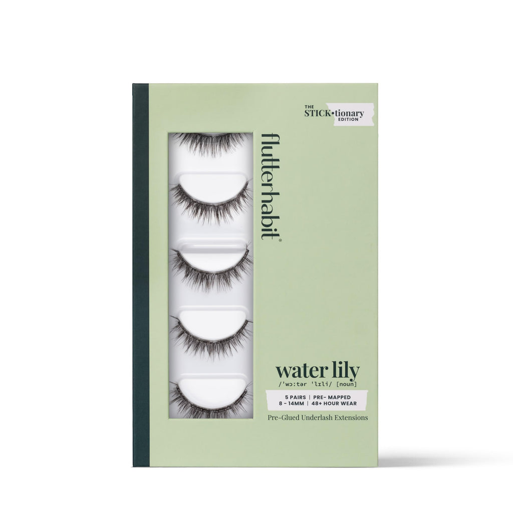 FlutterHabit STICKtionary Water Lilly Self-Adhesive Eyelashes Kit – No Glue, Quick Natural Look