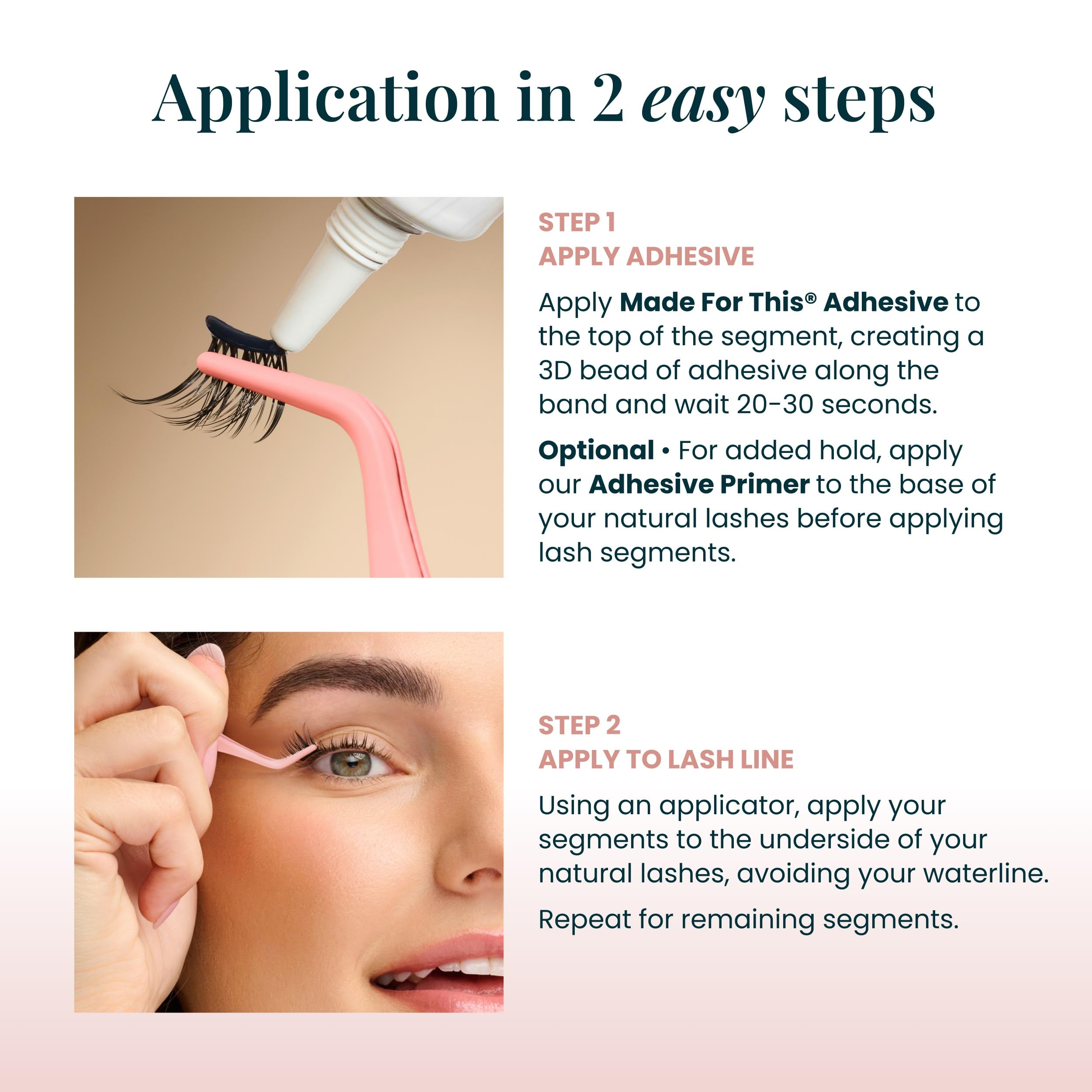 FlutterHabit Wink Ready Set Starter Kit – DIY Eyelash Extensions, 3 Lash Sets + Adhesive
