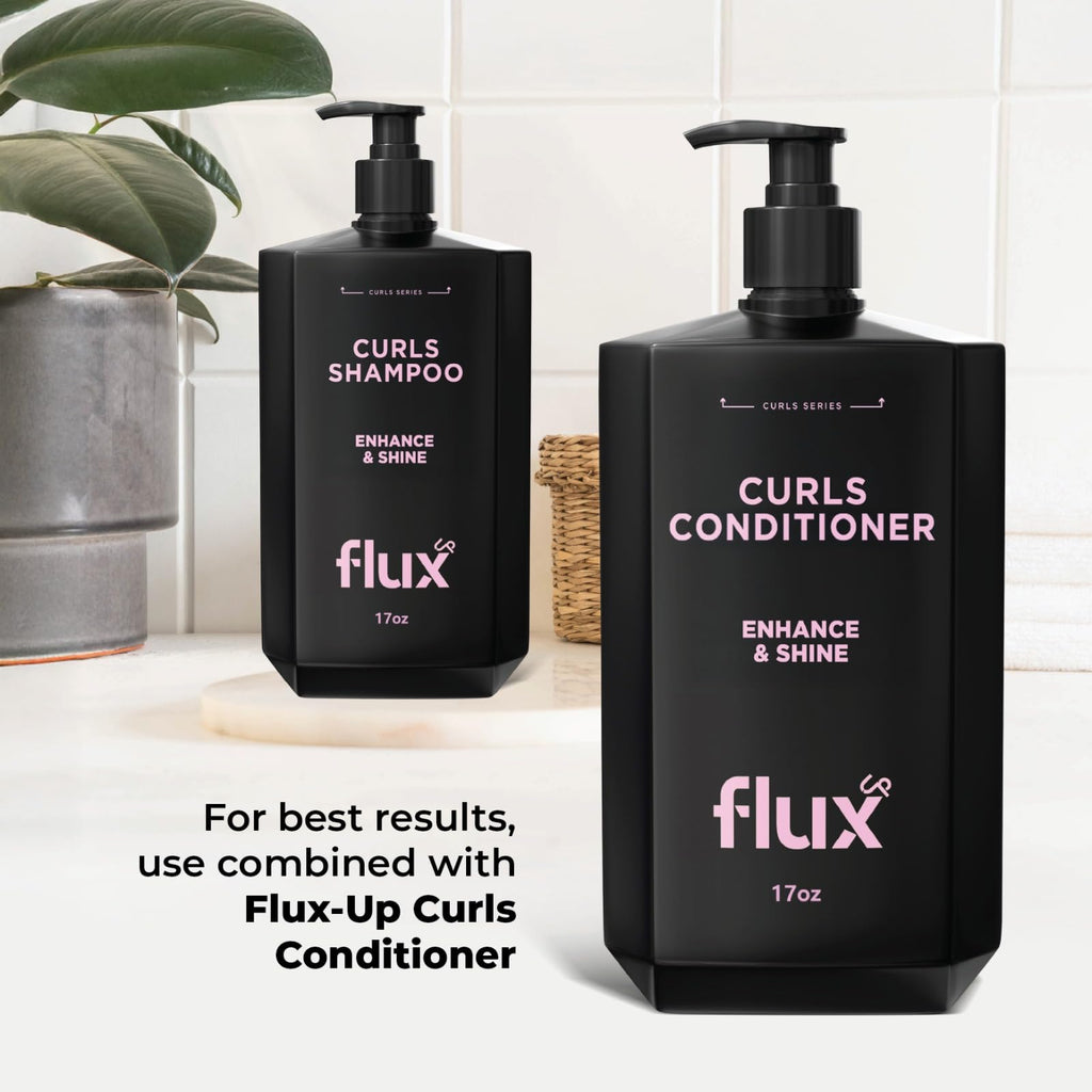 FLUX UP Curly Hair Shampoo – Hydrating, Sulfate-Free Frizz Control for Defined Curls – 17 fl oz