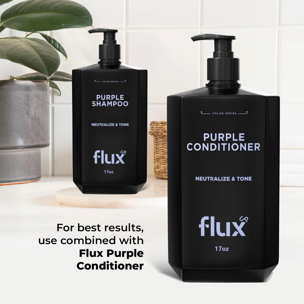 Flux Up Purple Shampoo for Blonde & Silver Hair | Sulfate-Free Brass Neutralizer