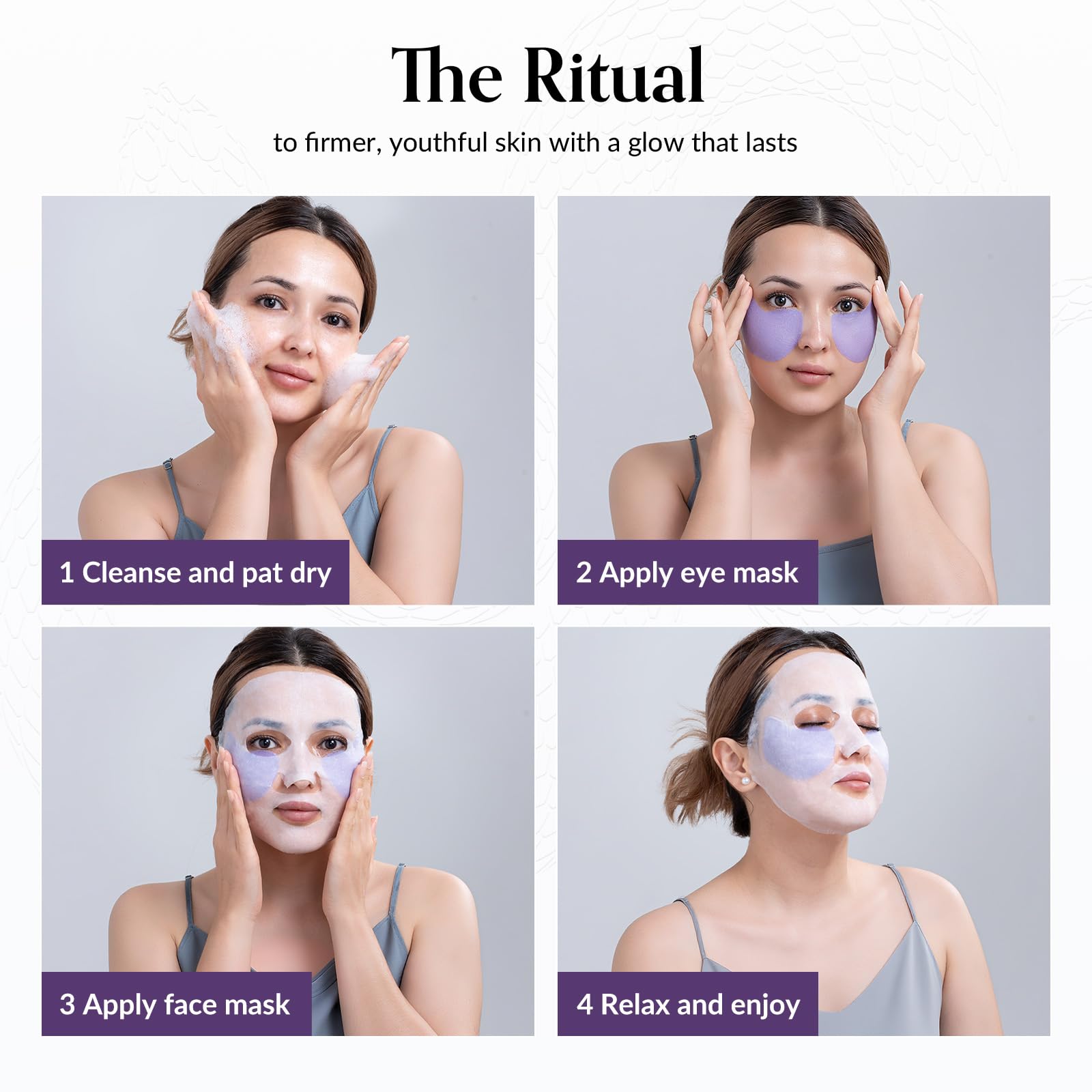 FLYODE Syn-Ake 2-in-1 Eye & Face Mask | Nano-Collagen, Birch Sap Hydration, 5 Sets