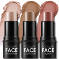 FOCALLURE 3 Pcs Cream Contour Sticks: Highlighter, Bronzer & Blush Kit