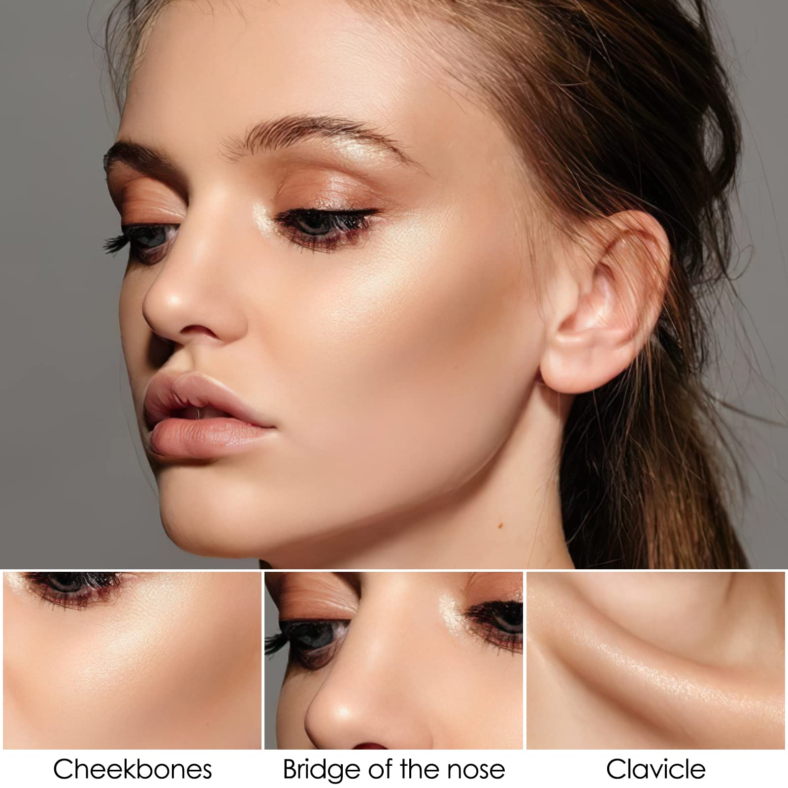 FOCALLURE 2 Pcs Mineral Cream Contour Stick – Long-Lasting Bronzer & Highlighter Pen