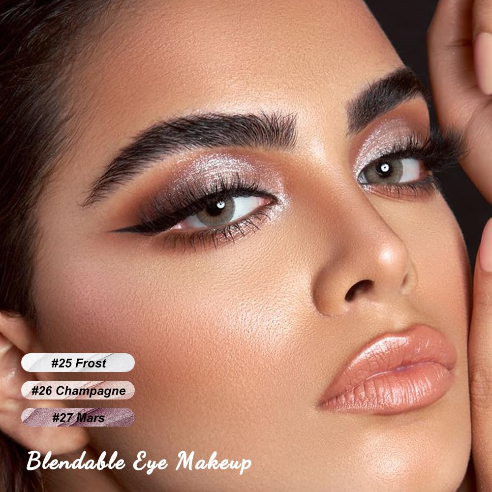 FOCALLURE 3-Pcs 2-in-1 Eyeshadow & Eyeliner Pen – Shimmer Eye Shadow Pencil FA38-11116-123