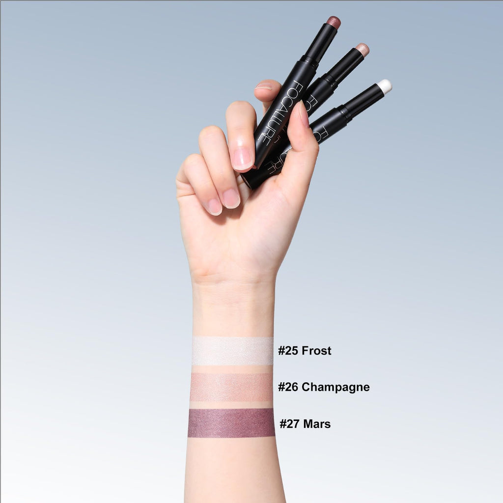 FOCALLURE 3-Pcs 2-in-1 Eyeshadow & Eyeliner Pen – Shimmer Eye Shadow Pencil FA38-11116-123