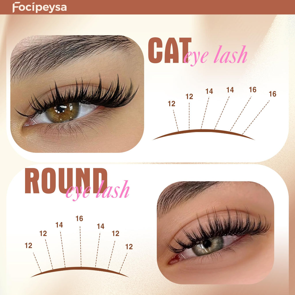 Focipeysa Fairy Lash Extension Kit – Bond & Seal, Wispy 10-16mm Clusters