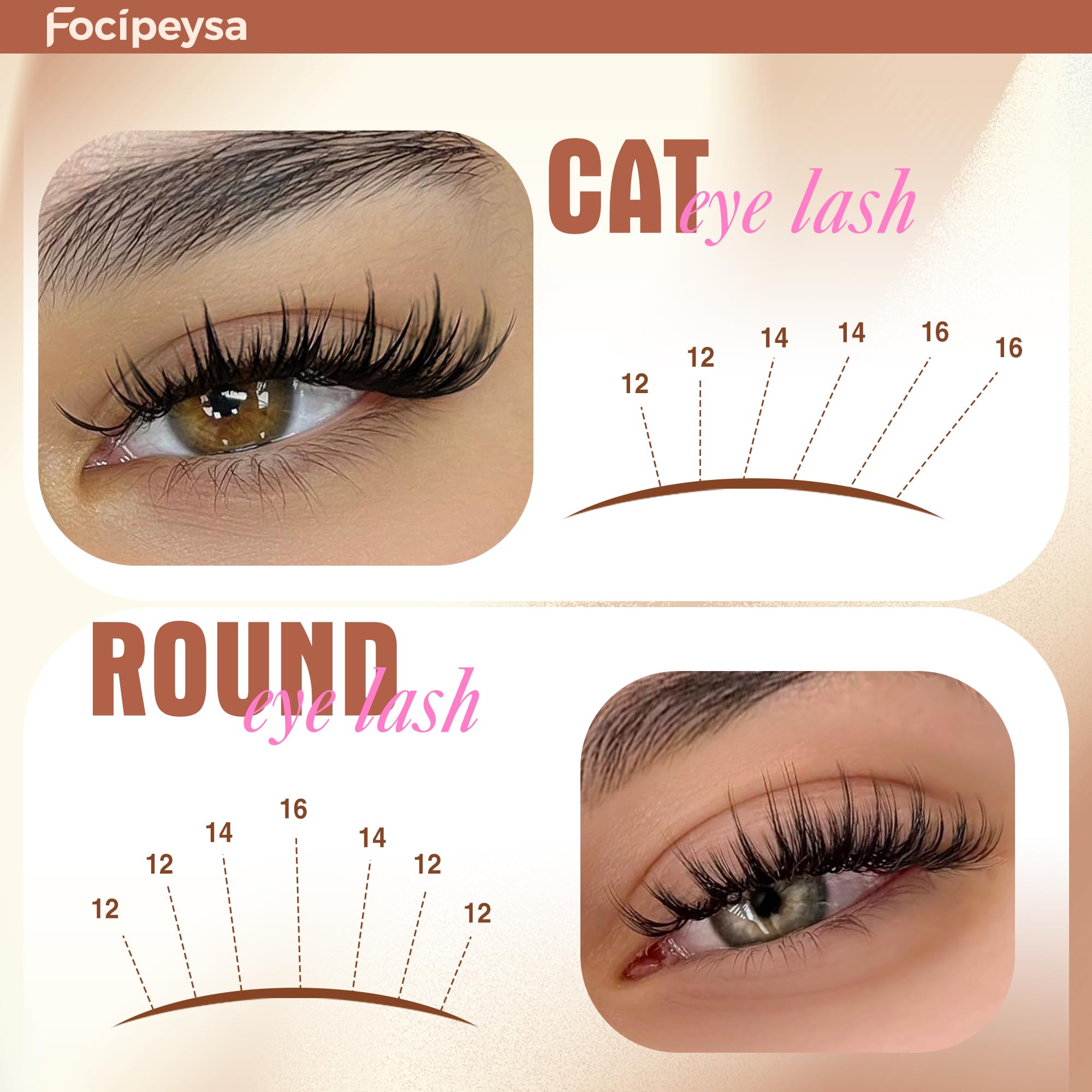 Focipeysa Fairy Lash Extension Kit – Bond & Seal, Wispy 10-16mm Clusters