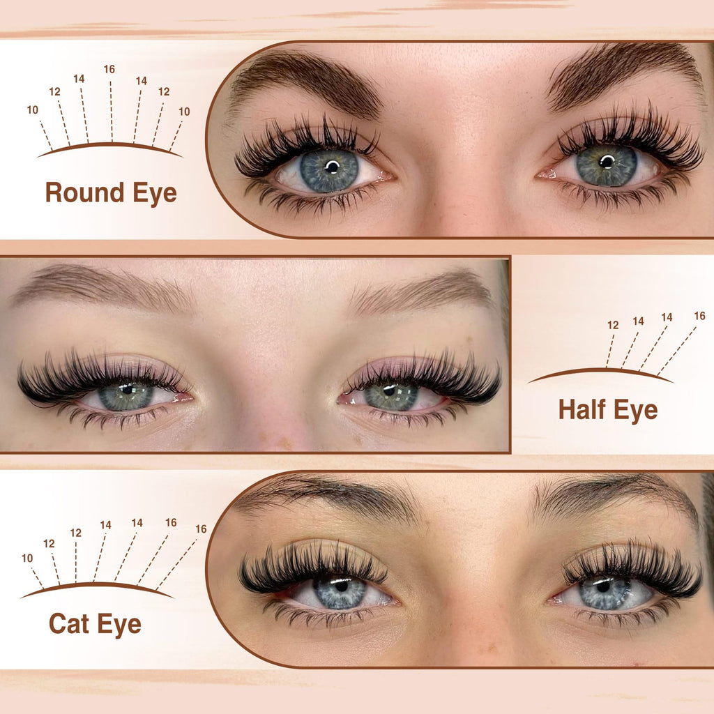 Focipeysa Manga Lash Clusters – DIY Anime Lashes, 330 Pcs (8-16mm)