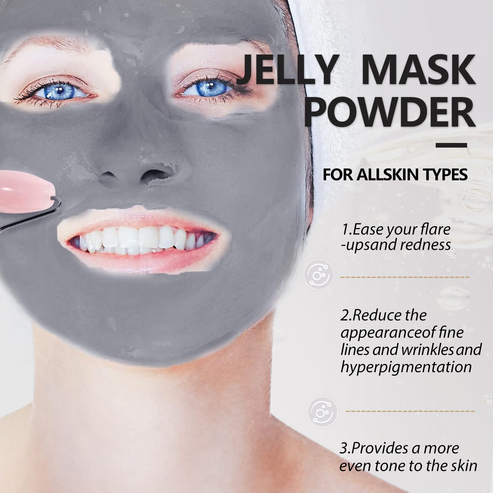 Fokiabin Jelly Mask | Hydrating Peel-Off Rubber Gel for All Skin Types, 23oz Jar