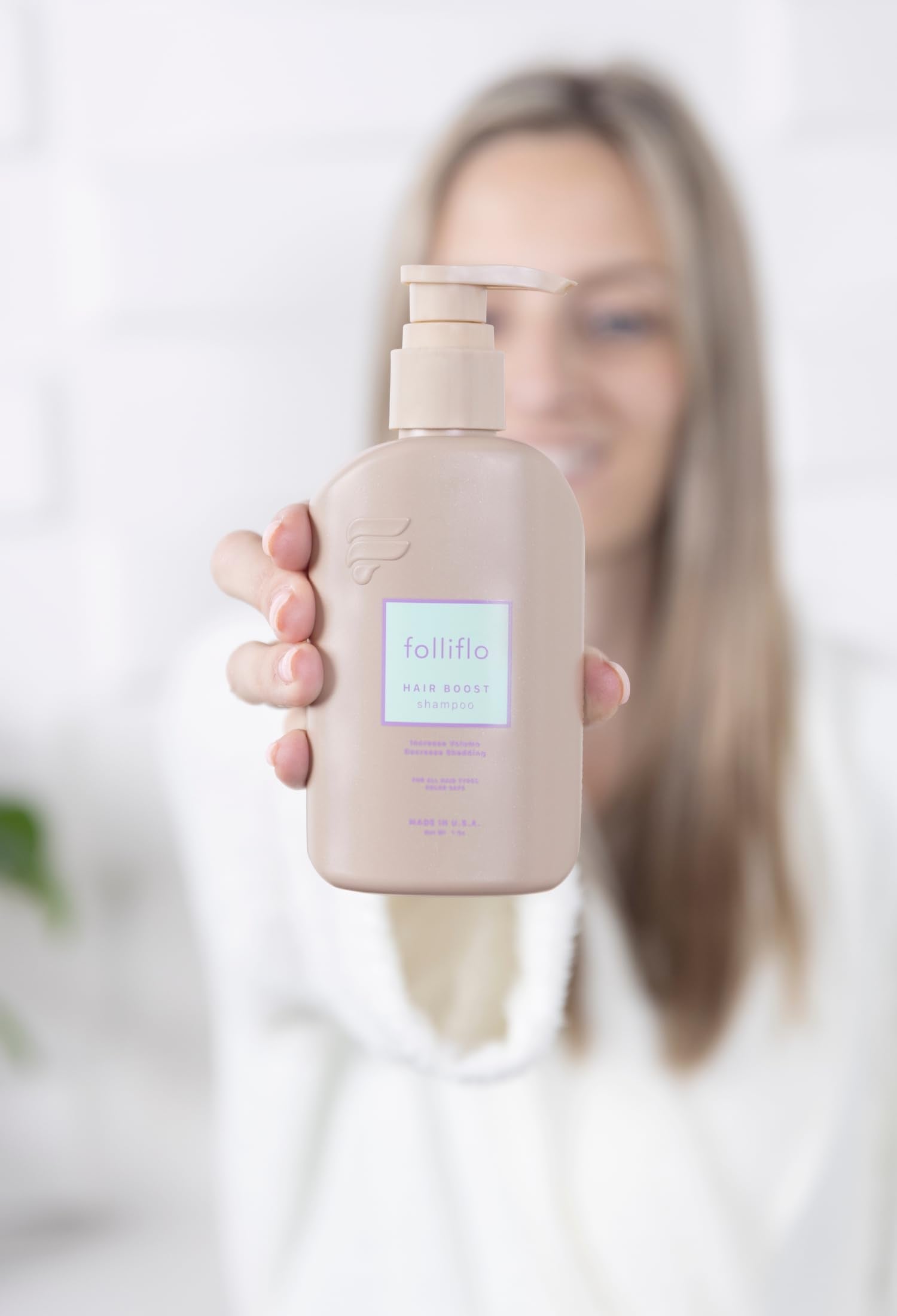 Folliflo Hair Boost Shampoo – Thicker-Looking Hair, Gentle Daily Cleanse (Up to 90 Day Supply)