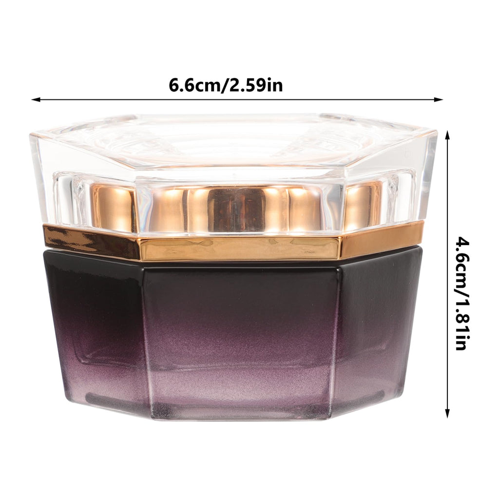 FOMIYES Terrarium Cream Container – Purple Glass Travel Jar for Creams & Lotions, 20g