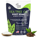 FOOT CURE Tea Tree Oil Foot Soak with Epsom Salt | Soothes Feet, Softens Calluses, Odor Control | Made in USA 16 oz
