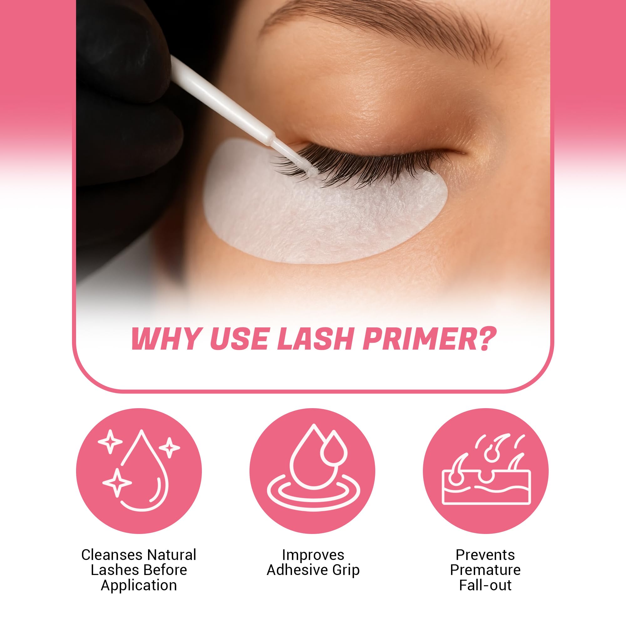 Forabeli Lash Primer for Eyelash Extensions – Maximum Retention & Adhesion Booster | Oil-Free, 15ml