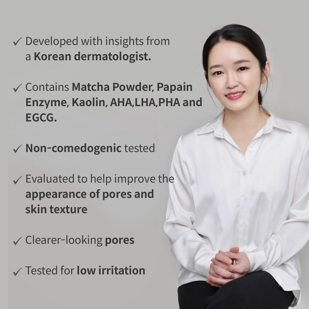FORETDERM Matcha Enzyme FX Powder-To-Foam Cleanser – Fragrance-Free Hydrating Korean Face Wash