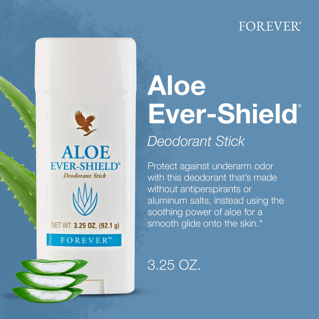 Forever Living Aloe Ever-Shield Aluminum-Free Deodorant for Sensitive Skin – 3.25 oz Stick (Pack of 3)