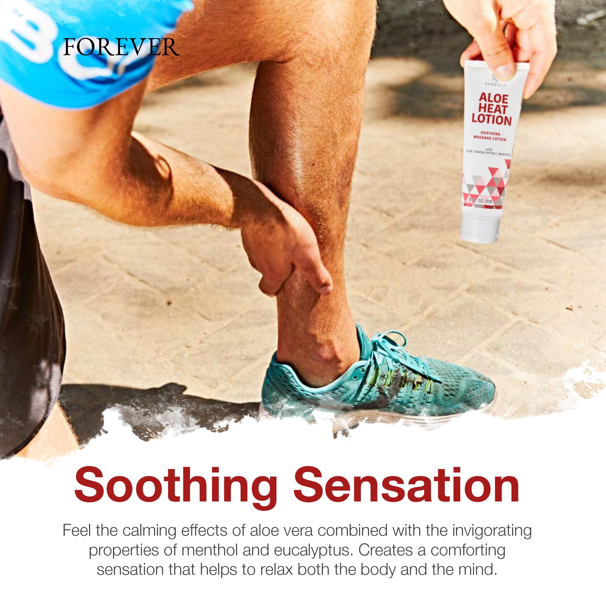 Forever Living Aloe Heat Lotion with Menthol & Eucalyptus – Soothing, Nourishing & Vegan-Friendly (4 fl oz)