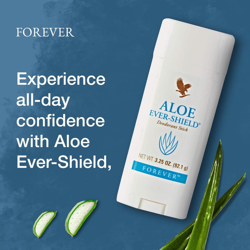 Forever Living Aloe Ever-Shield Aluminum-Free Deodorant - Soothing Aloe for Sensitive Skin, 3.25 oz Stick (Pack of 3)