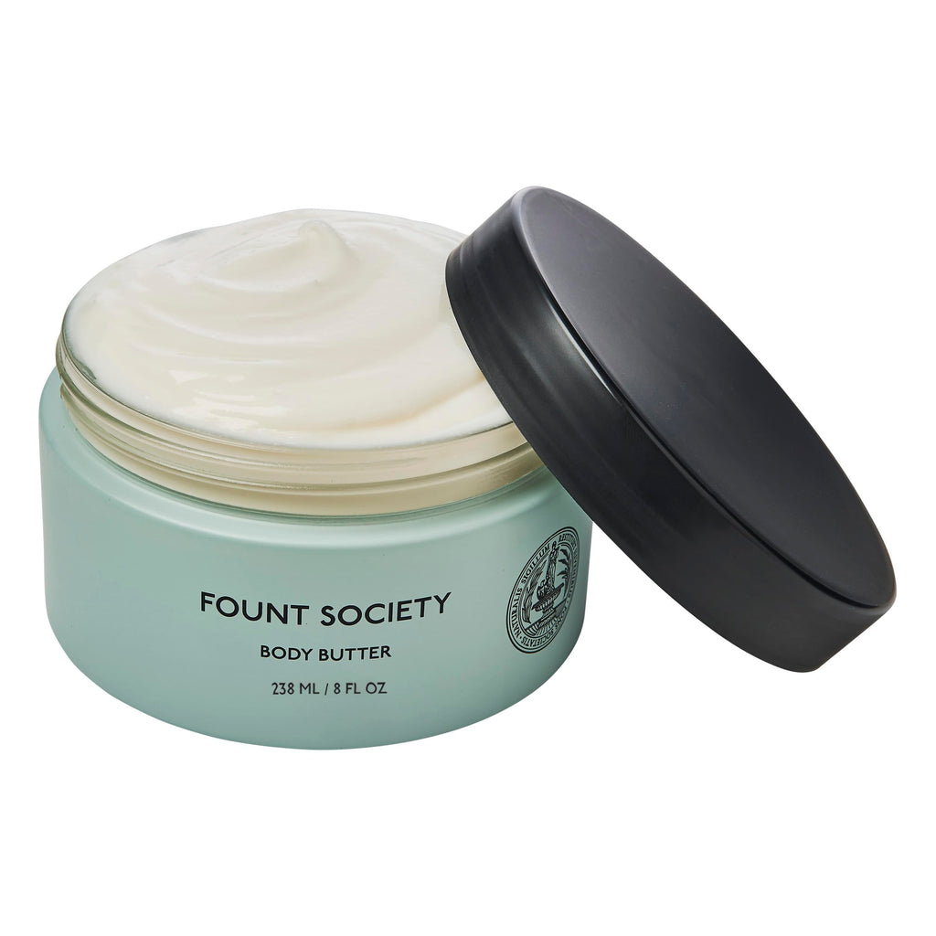 Fount Society Body Butter, 8 Oz – Fragrance-Free Hydration, USA Made