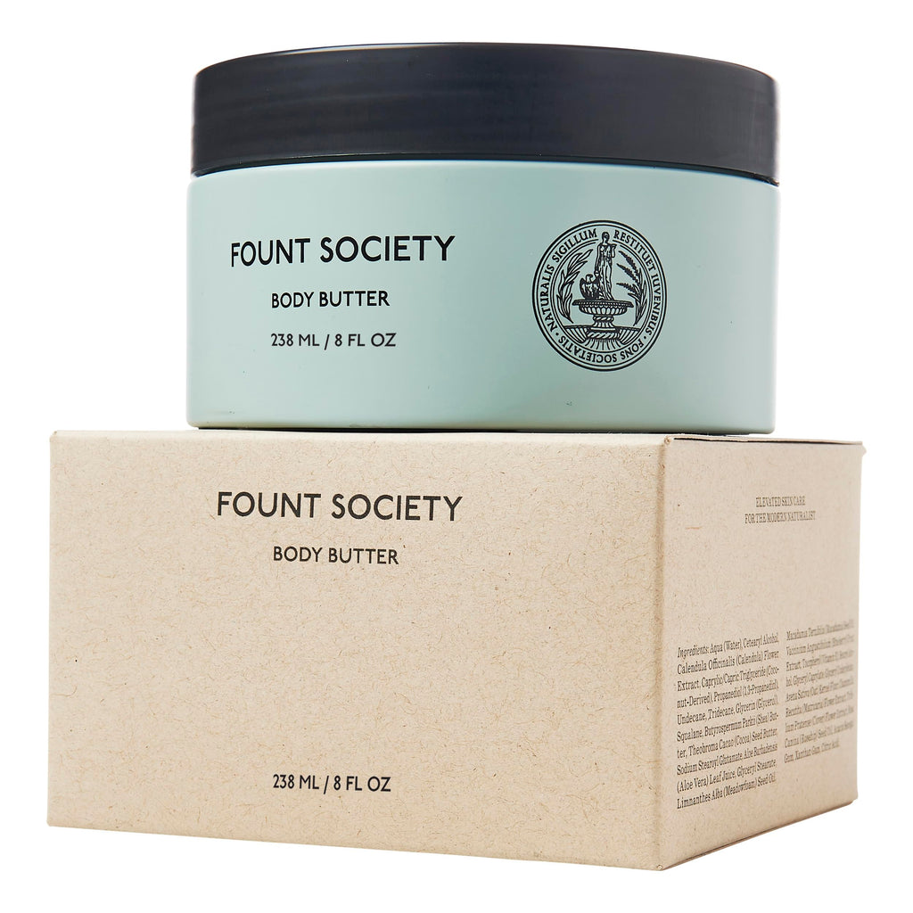 Fount Society Body Butter, 8 Oz – Fragrance-Free Hydration, USA Made